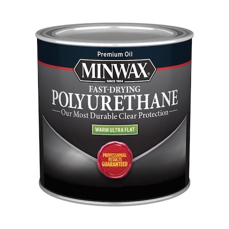 Minwax Minwax Warm Ultra Flat Clear Oil-Based Fast-Drying Polyurethane 0.5 pt, PK4 230114444